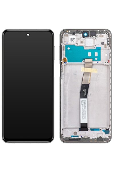 Xiaomi Ecran tactil compatibil cu Redmi Note 9S, cu ramă, alb, Service Pack