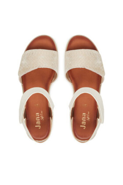 Jana Γυναικεία Σανδάλια χρυσά JANA-8-28265-42 196 ΛΕΥΚΑ/ΧΡΥΣΑ