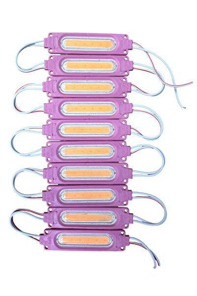 Carub Parmak Lamba Cob Led Pembe 12V 10'Lu