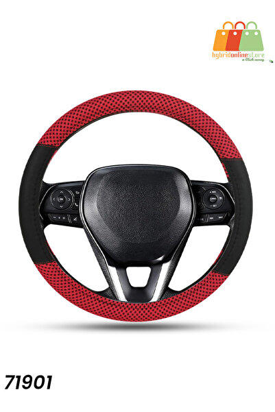 Generic Universal 15 Inch Leather Steering Wheel Cover Anti-Slip Breathable All Season