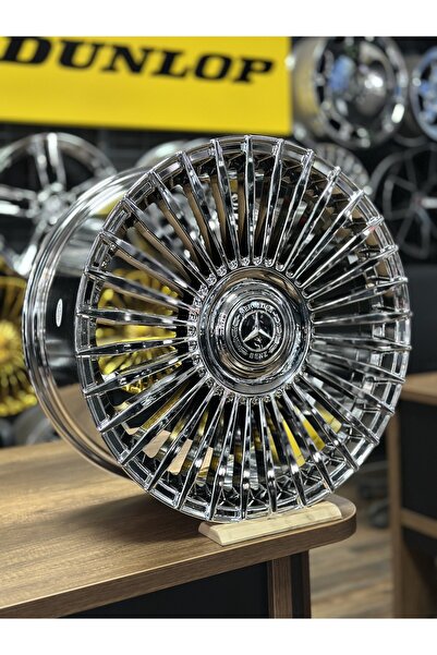 Emr Mercedes 20″ İthal Krom Jant Takımı – 8.5/9.5x20 – 5x112 – ET45 – 66.6mm – Civalı Kapak - 4 Adet