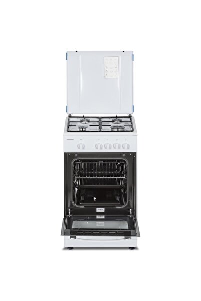 Heinner HFSC-SME50WH Gas Stove, 4 burners, Safety device for hob and oven, 50 cm, White