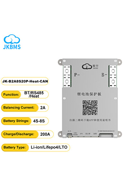 Choice B2A8S20P-HC JKBMS Smart BMS B2A8S20P 4S 5S 6S 7S 8S 12V 24V Battery Wi...