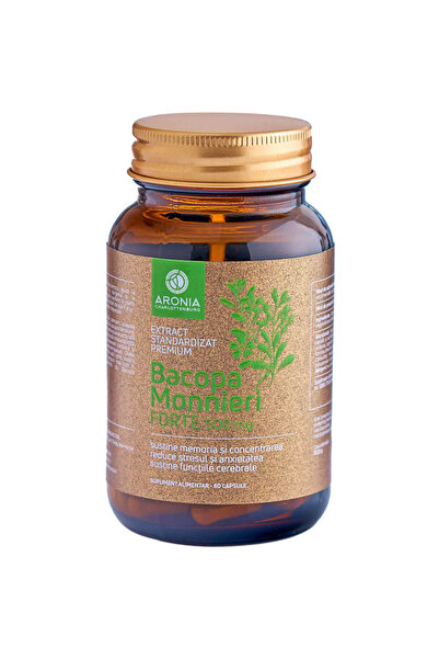 Aronia Charlottenburg Bacopa Monnieri Forte – 60 capsule pentru memorie, concentrare, susținere a creierului și a minții