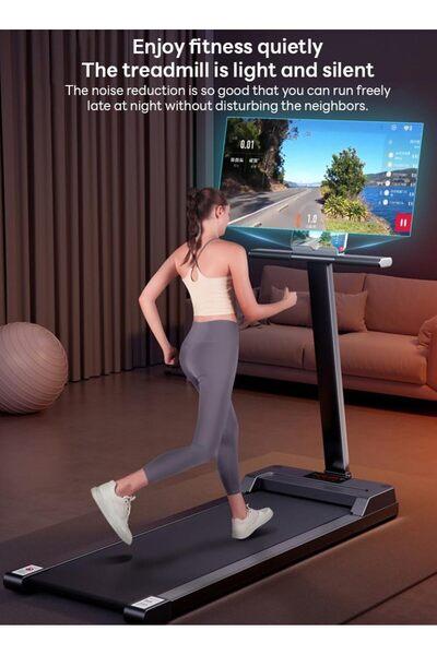 Rovyfota 2.25hp Folding Treadmills, 2 In 1 Under Desk Treadmill, Portable Walking Pad, Remote Control