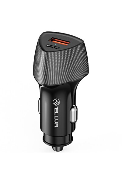 TELLUR Încărcător auto FCC10 38W 6A (PD20W + QC3.0), negru