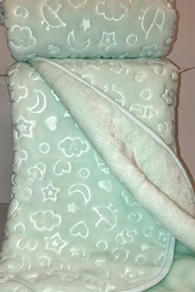HOMAY HOME بطانية أطفال قطيفة من إمبوس 100×120 سم