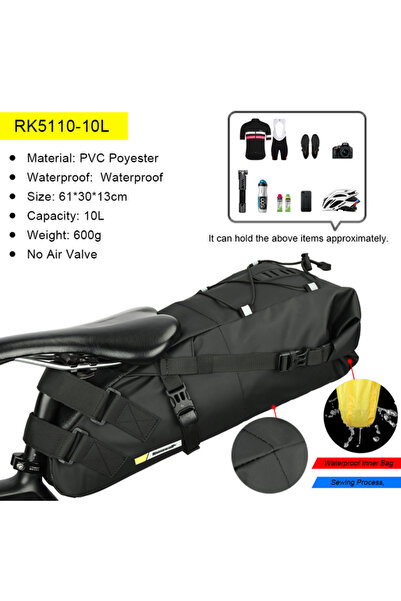 Rhinowalk RK5110-10L Waterproof Bike Saddle Bag Large Capacity Bicycle Saddle...