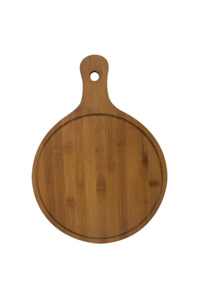 Raki Platou rotund servire pizza cu maner din lemn 28xh1,2cm