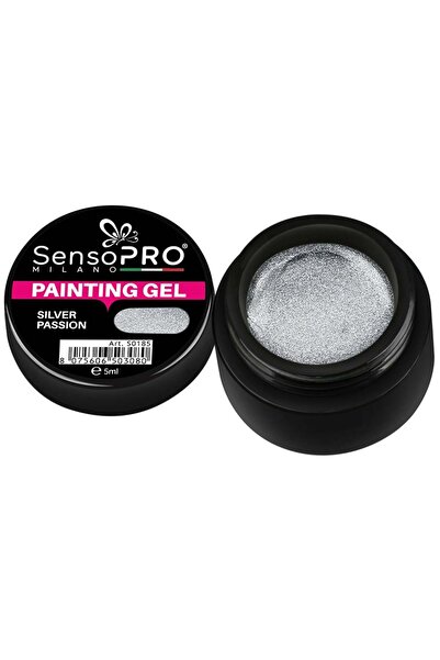 SensoPRO Milano Vopsea UV Gel pentru unghii Silver Passion 5ml,