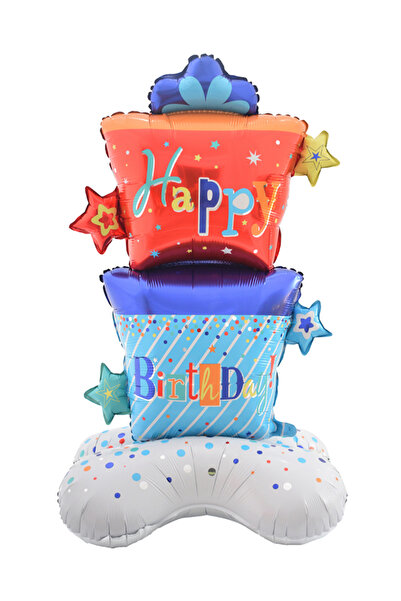 Choice Other MULTI 1pc 59inch Large Stand Happy Birthday Bowknot Gift Box Bal...