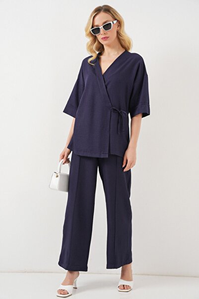 Hiccup BDART Великий розмір V-подібний комір Шнурівка Кімоно Штани Комплект