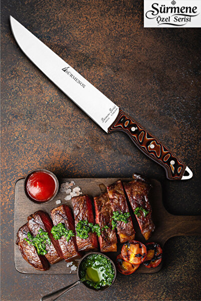SÜRMENOX Sürmene Serisi Mutfak Bıçak Et Ekmek Sebze Salata Bıçağı Kahve Verzalit Sap HDS-163