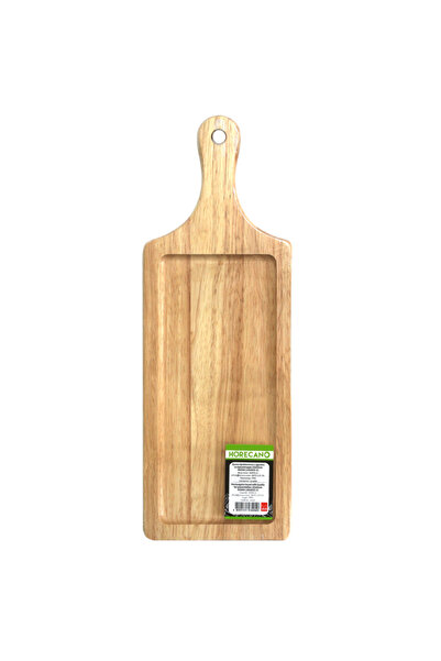 Raki Rectangular platter with handle, presentation serving 17x49cm, made of wood