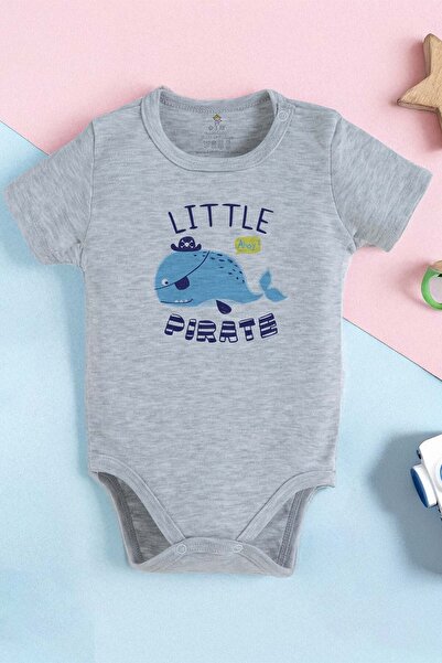 bebek perisi 100% Cotton Organic Little Pirate Design Baby Bodysuit