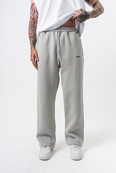 Respire Ανδρικό μονόχρωμο φούτερ με λεπτομέρεια στο κείμενο, ανοιχτό γκρι