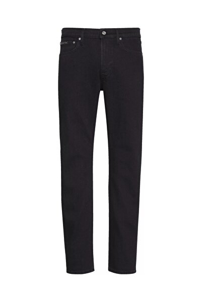 Calvin Klein Erkek Slim Fit Daralan Paça Termal Jean Pantolon - Siyah