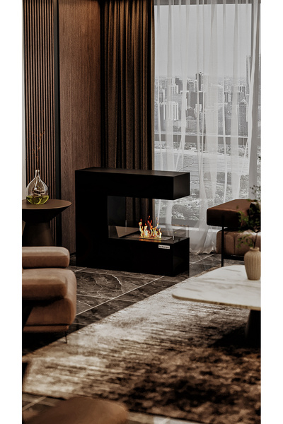 lavkorart HELİOS TAŞINABİLİR ŞÖMİNE SİYAH