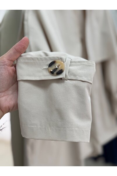 BENAHOLL Capinda Kol Kemerli Kapaklı Kısa Trenç-Çİ480 Taş