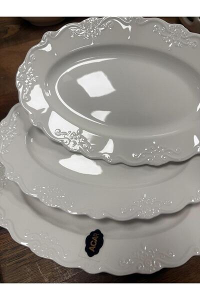 ACAR 3 Pieces King Boat Plate 25 cm