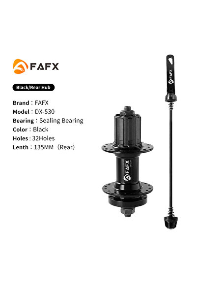 Choice 32H Rear Black FAFX 2 Bearing Mountain Bike Hub 32/36 Holes Compatible...