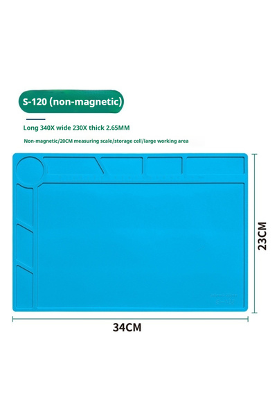 Choice3 وسادة إصلاح إلكترونية 34 × 23 سم للوحة الأم IC سميكة مغناطيسية مضادة للانزلاق ومضادة للكهرباء الساكنة ومقاومة لدرجة الحرارة