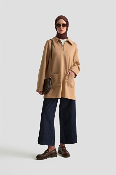 Armine Polo Yaka Tunik 25KD1015 Vizon