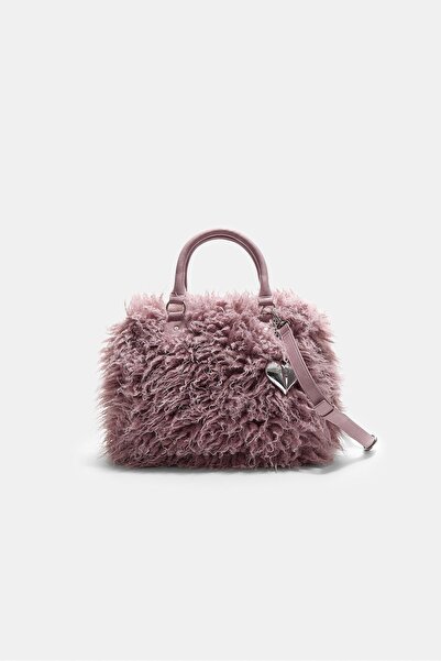 Stradivarius Kalpli suni kürk bowling çanta