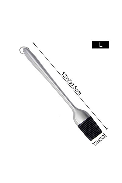 Choice فرشاة سيليكون 30 سم لدهن الشواية وفرشاة صلصة زيت الشواء ومقبض من الفول...