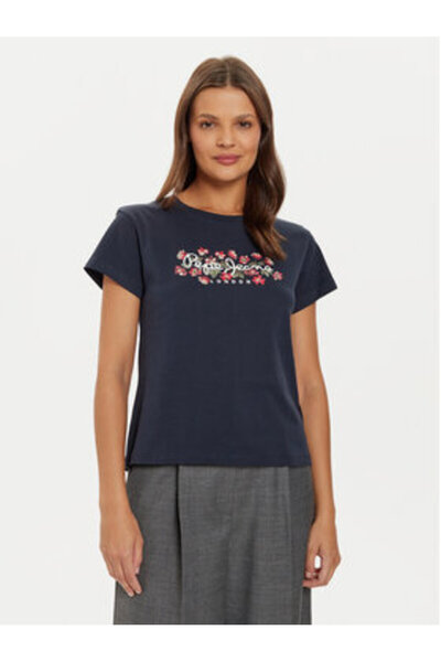 Pepe Jeans Γυναικείο T-Shirt PL505945 Μπλε Σκούρο Μπλε