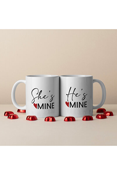 Hediyesepeti مجموعة أكواب العشاق المزدوجة من ماين فوريفر