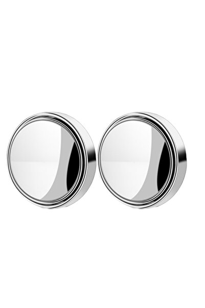 Choice 2 pcs silver New 2Pcs Car Round Frame Convex Wide-angle Clear Rearview Auxiliary Mirror 360 Degree B