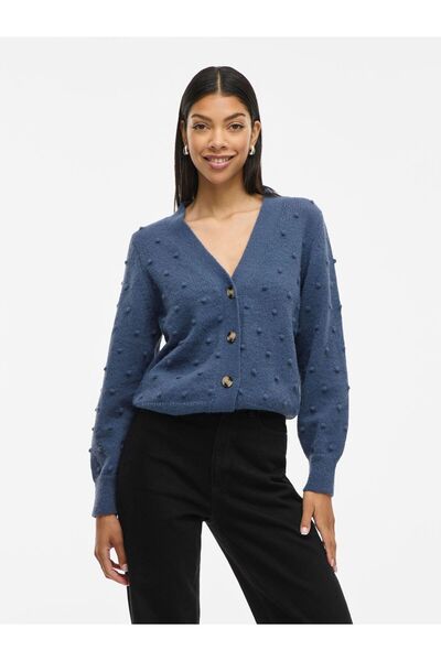 VILA Strickjacke Verzierter