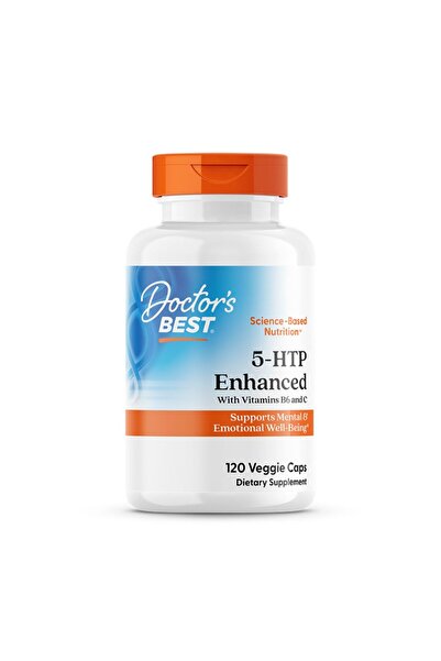 Doctor's Best 5-HTP معزز بفيتامينات ب6 و ج، 120 كبسولة نباتية