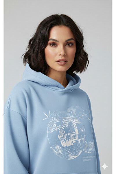 dwnwear cu glugă Swea tricou , Disco Ball cu imprimeu , Design modern, confortabil și elegant, potrivit pentru moda de stradă