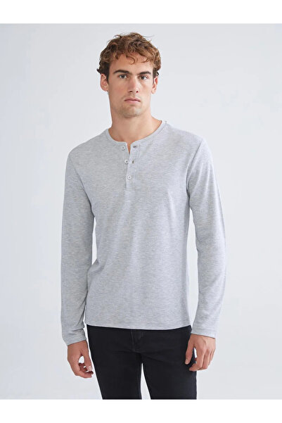 LC Waikiki Bisiklet Yaka Uzun Kollu Erkek Pijama Üst-2