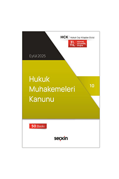 Savaş Yayınevi Hukuk Muhakemeleri Kanunu - Seçkin Yayınevi Kanun Metinleri Eylül 2025
