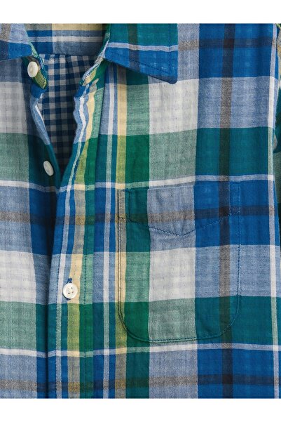 GAP Erkek Çocuk Yeşil Kareli Gömlek