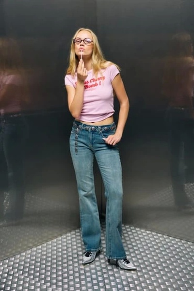 Mokşa Blue Bootcut Spanish Leg Low Waist Jeans