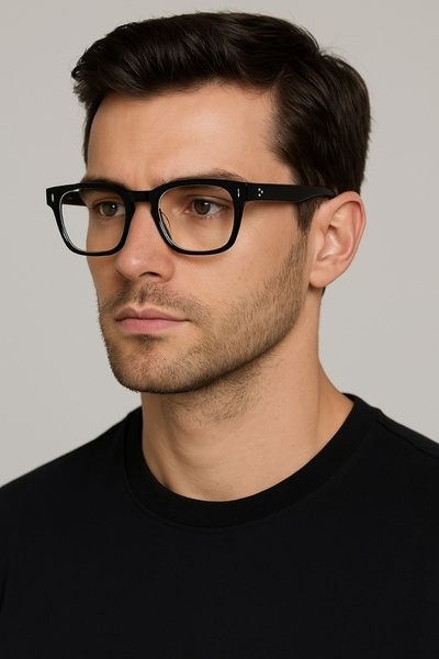 Eyesofia Pentag Unisex Black Framed Blue Block Blue Light Filter Screen Glasses