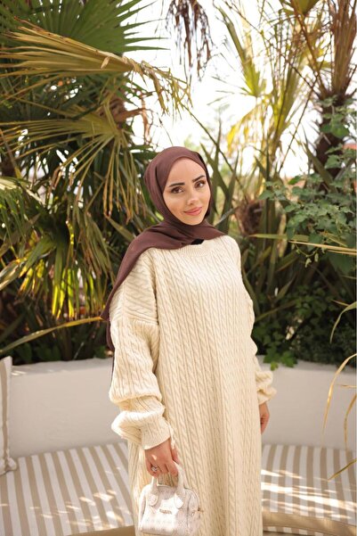 AGD COLLECTİON Extra Oversize Dress with Braided Hair