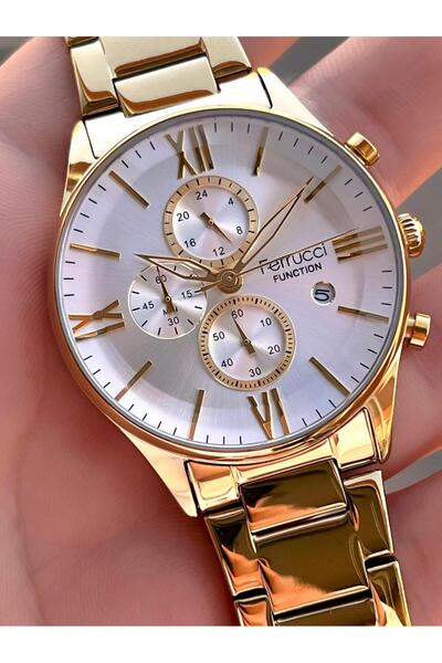 Ferrucci Inner Functions Active Calendar and Day 30m Water Resistant Steel Cord Men's Wrist Watch Vs.Bl