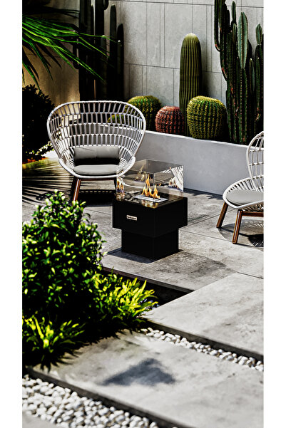 lavkorart SİENNA BACASIZ ŞÖMİNE SİYAH