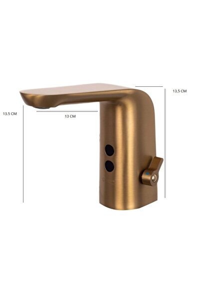 Trendy's Μπαταρία νιπτήρα TRENDY'S με αισθητήρα, έξυπνη με μίξερ, DC6V, χρυσή