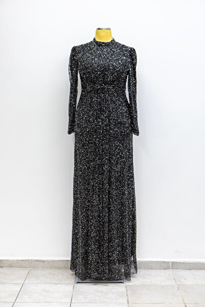 GÖKMEN GİYİM Pullu Payetli Abiye Elbise 2526