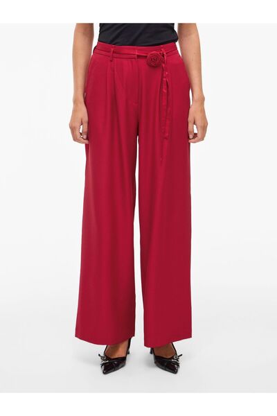 VILA Hose mit weitem Bein VICATALINA High Waist