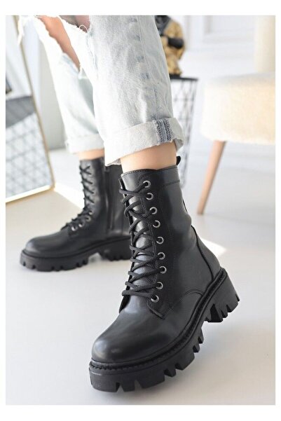 FRESCO SCARFS Чорні черевики на шнурівці 258155