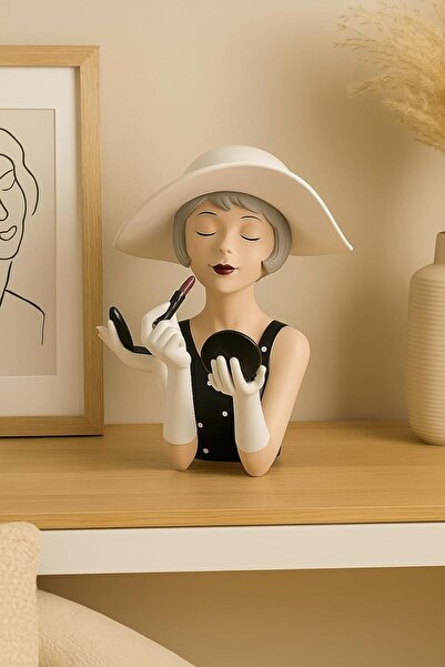 BİNDAWOOD قطعة ديكور تمثال سيدة - أسود