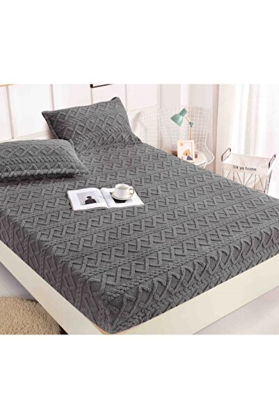 JOJO HOME Cuvertură de pat Cocolino și 2 fețe de pernă, tricotate, Jojo Home, culoare uni, 3 piese, 2 persoane, 180x200c