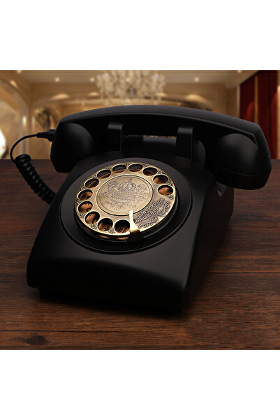 Choice هاتف أسود، هاتف أحمر سلكي، هواتف مكتبية منزلية كلاسيكية بقرص دوار، هات...